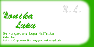 monika lupu business card